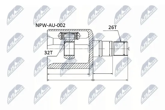 Gelenksatz, Antriebswelle NTY NPW-AU-002 Bild Gelenksatz, Antriebswelle NTY NPW-AU-002