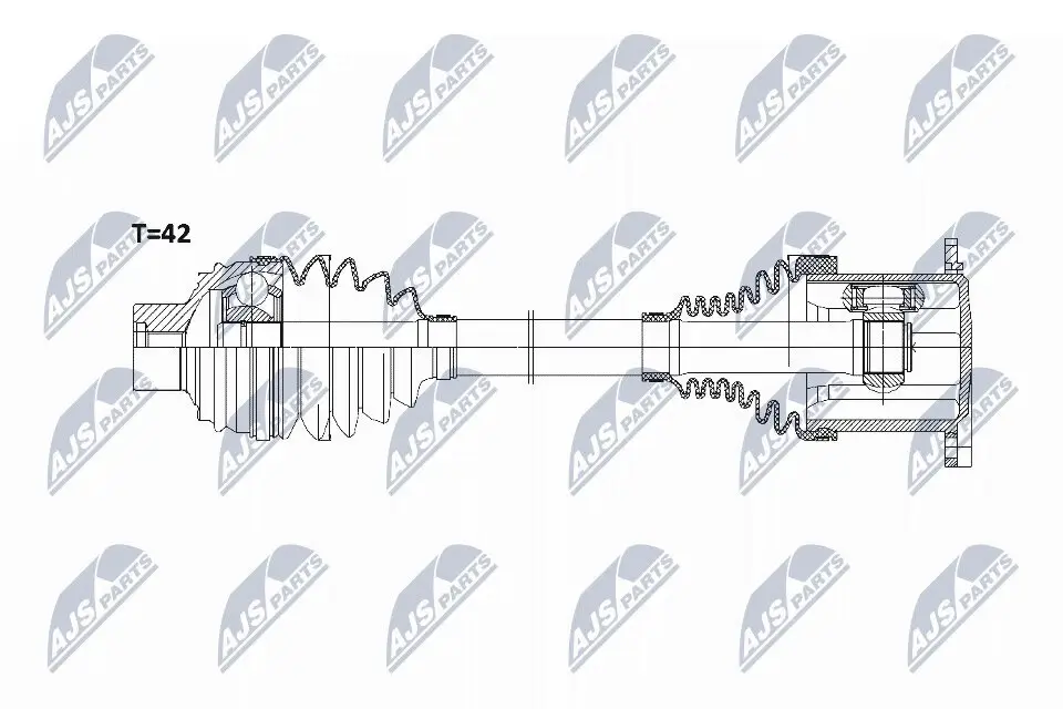Antriebswelle Vorderachse Vorderachse links Vorderachse rechts NTY NPW-AU-008