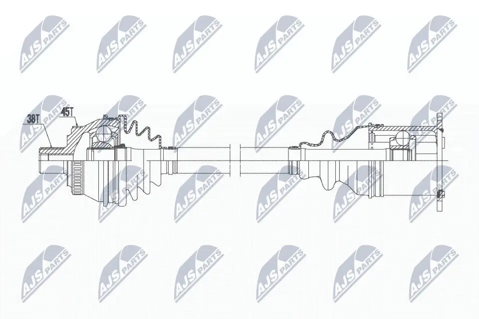 Antriebswelle Vorderachse rechts NTY NPW-AU-017