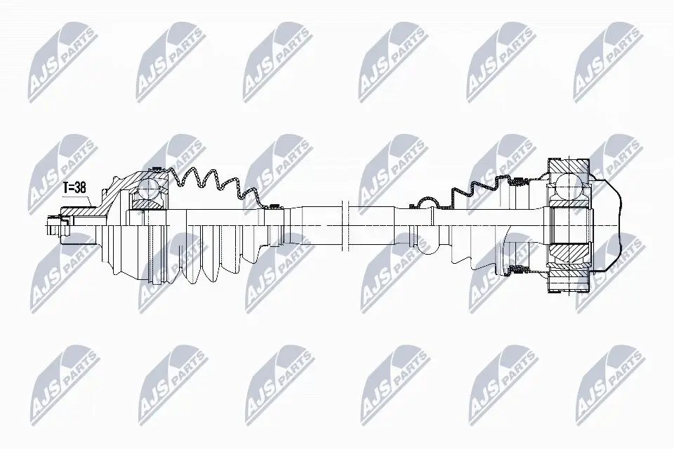 Antriebswelle Hinterachse links Hinterachse rechts NTY NPW-AU-050