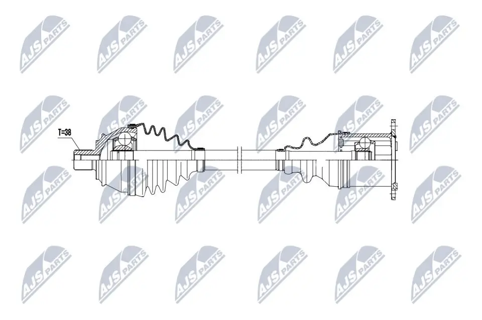 Antriebswelle Vorderachse rechts NTY NPW-AU-057