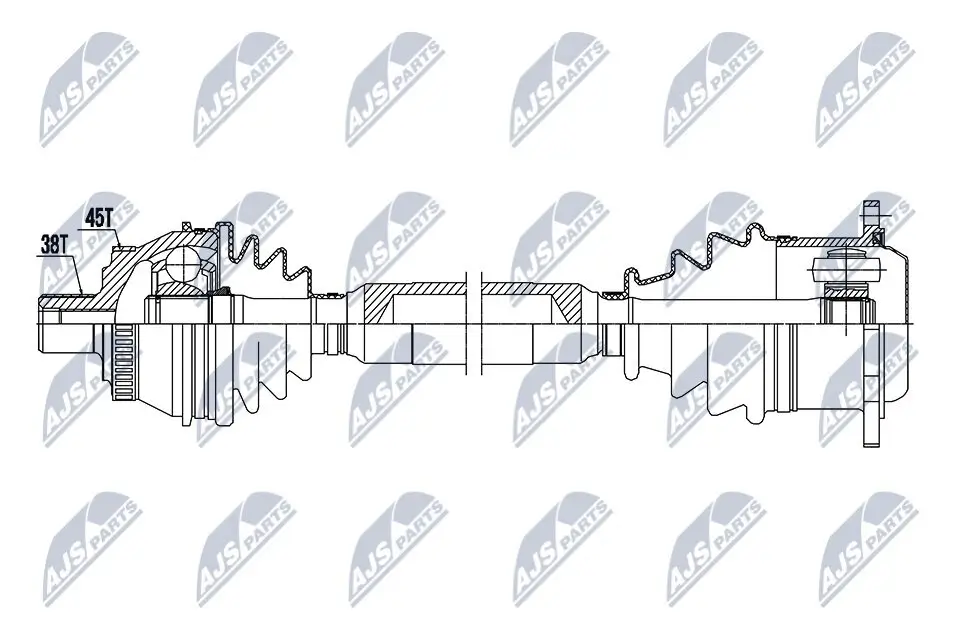 Antriebswelle Vorderachse rechts NTY NPW-AU-063