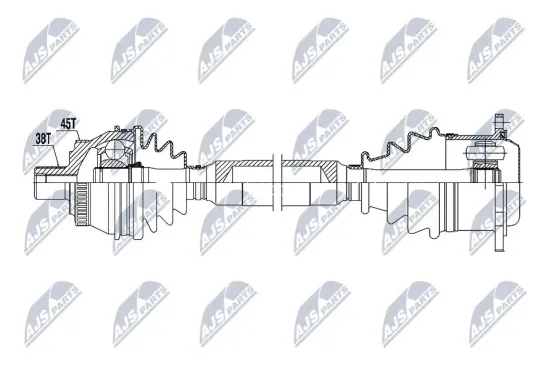 Antriebswelle Vorderachse links NTY NPW-AU-065 Bild Antriebswelle Vorderachse links NTY NPW-AU-065