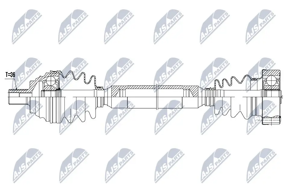 Antriebswelle Vorderachse rechts NTY NPW-AU-067