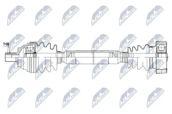 Antriebswelle Vorderachse rechts NTY NPW-AU-067 Bild Antriebswelle Vorderachse rechts NTY NPW-AU-067
