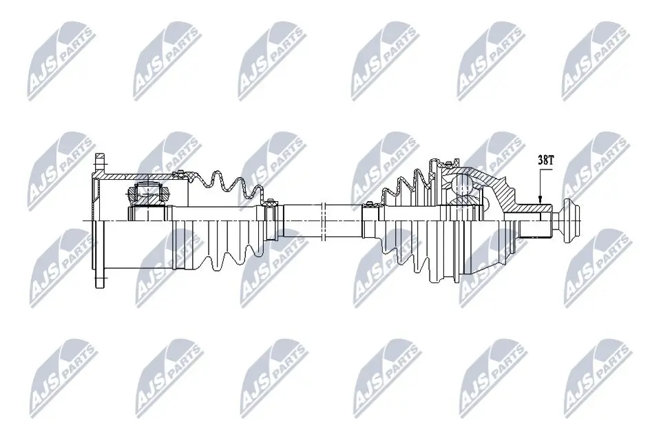 Antriebswelle Vorderachse rechts NTY NPW-AU-069
