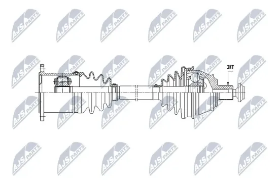 Antriebswelle Vorderachse rechts NTY NPW-AU-069 Bild Antriebswelle Vorderachse rechts NTY NPW-AU-069