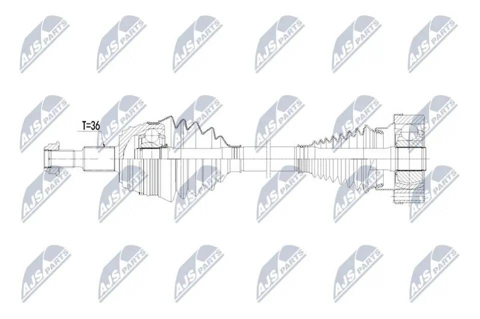 Antriebswelle Hinterachse links NTY NPW-AU-087