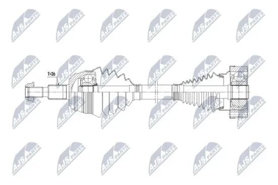 Antriebswelle Hinterachse rechts NTY NPW-AU-088 Bild Antriebswelle Hinterachse rechts NTY NPW-AU-088