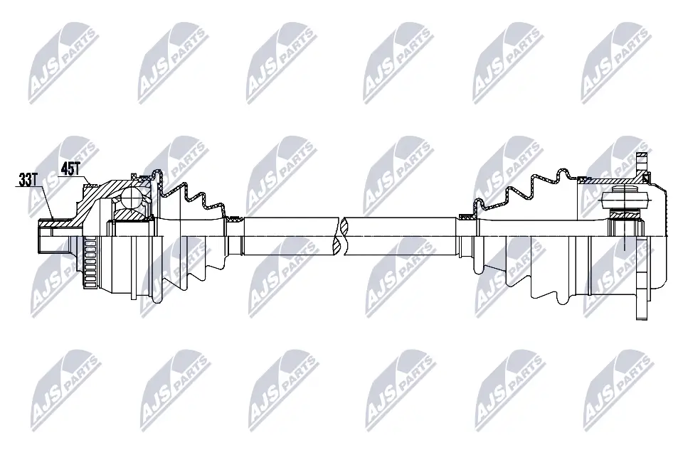 Antriebswelle Vorderachse rechts NTY NPW-AU-097