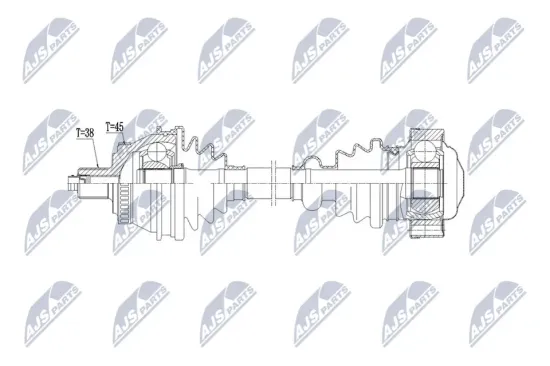 Antriebswelle Hinterachse links Hinterachse rechts NTY NPW-AU-111 Bild Antriebswelle Hinterachse links Hinterachse rechts NTY NPW-AU-111
