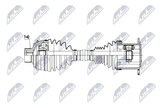 Antriebswelle Vorderachse NTY NPW-AU-115 Bild Antriebswelle Vorderachse NTY NPW-AU-115