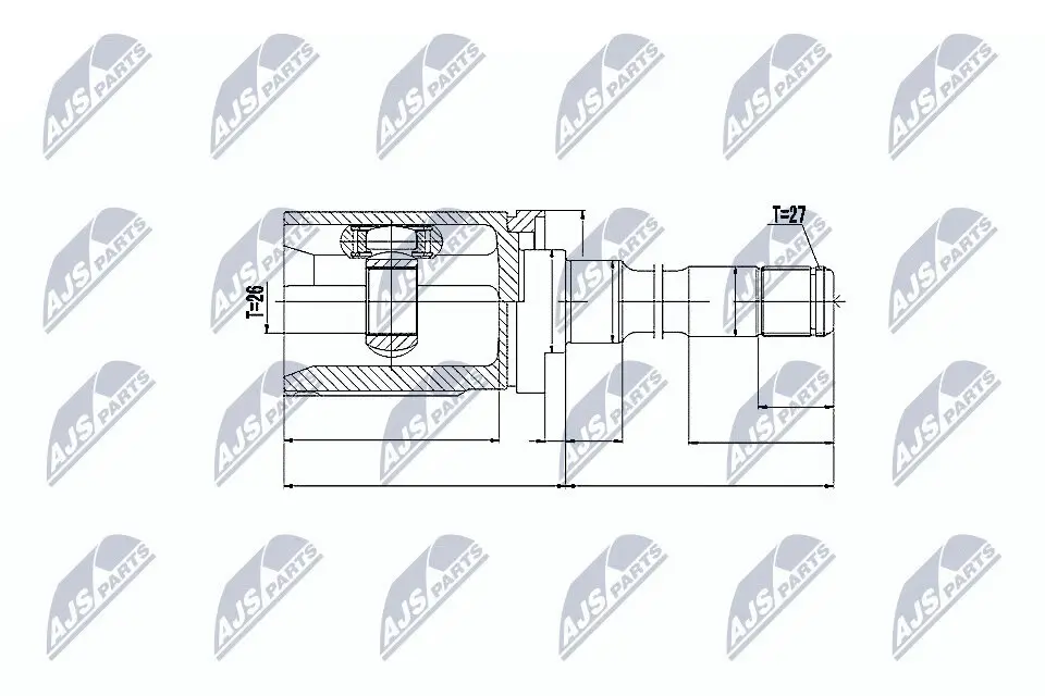 Gelenksatz, Antriebswelle NTY NPW-BM-010