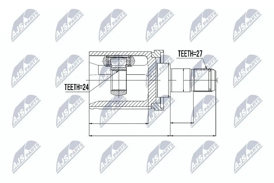 Gelenksatz, Antriebswelle Vorderachse links NTY NPW-BM-011