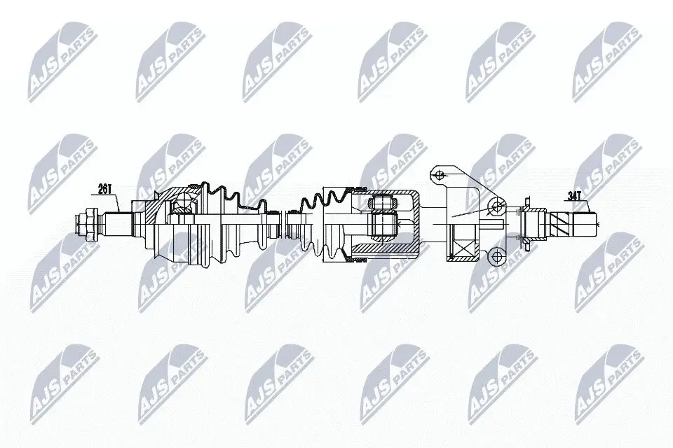 Antriebswelle Vorderachse NTY NPW-BM-021