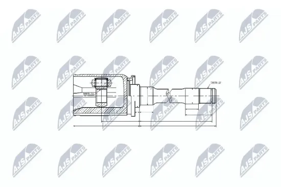 Gelenksatz, Antriebswelle Vorderachse rechts getriebeseitig NTY NPW-BM-033 Bild Gelenksatz, Antriebswelle Vorderachse rechts getriebeseitig NTY NPW-BM-033