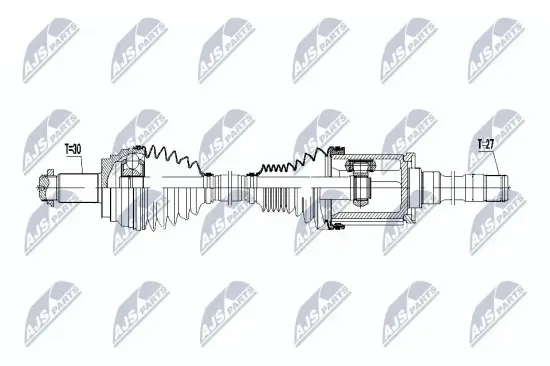 Antriebswelle Vorderachse rechts NTY NPW-BM-040 Bild Antriebswelle Vorderachse rechts NTY NPW-BM-040