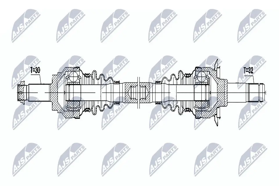 Antriebswelle Hinterachse rechts NTY NPW-BM-041