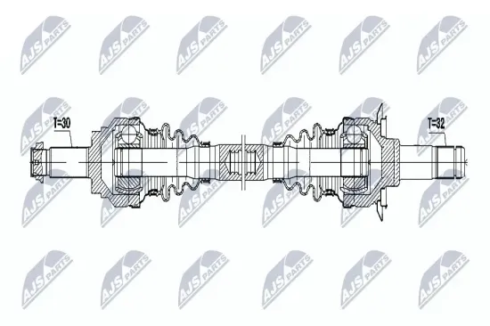 Antriebswelle Hinterachse rechts NTY NPW-BM-041 Bild Antriebswelle Hinterachse rechts NTY NPW-BM-041