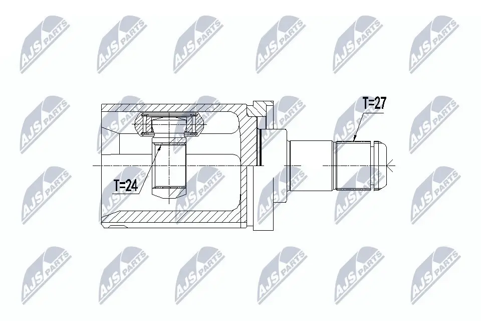 Gelenksatz, Antriebswelle Vorderachse links NTY NPW-BM-059