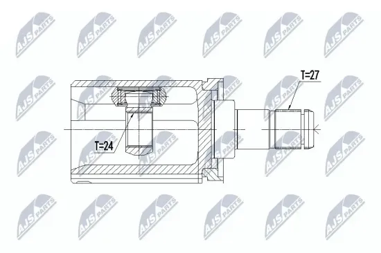 Gelenksatz, Antriebswelle Vorderachse links NTY NPW-BM-061 Bild Gelenksatz, Antriebswelle Vorderachse links NTY NPW-BM-061