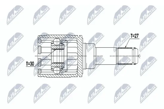 Gelenksatz, Antriebswelle Hinterachse Hinterachse links Hinterachse rechts innen NTY NPW-BM-066 Bild Gelenksatz, Antriebswelle Hinterachse Hinterachse links Hinterachse rechts innen NTY NPW-BM-066