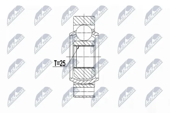 Gelenksatz, Antriebswelle Hinterachse rechts NTY NPW-BM-068 Bild Gelenksatz, Antriebswelle Hinterachse rechts NTY NPW-BM-068