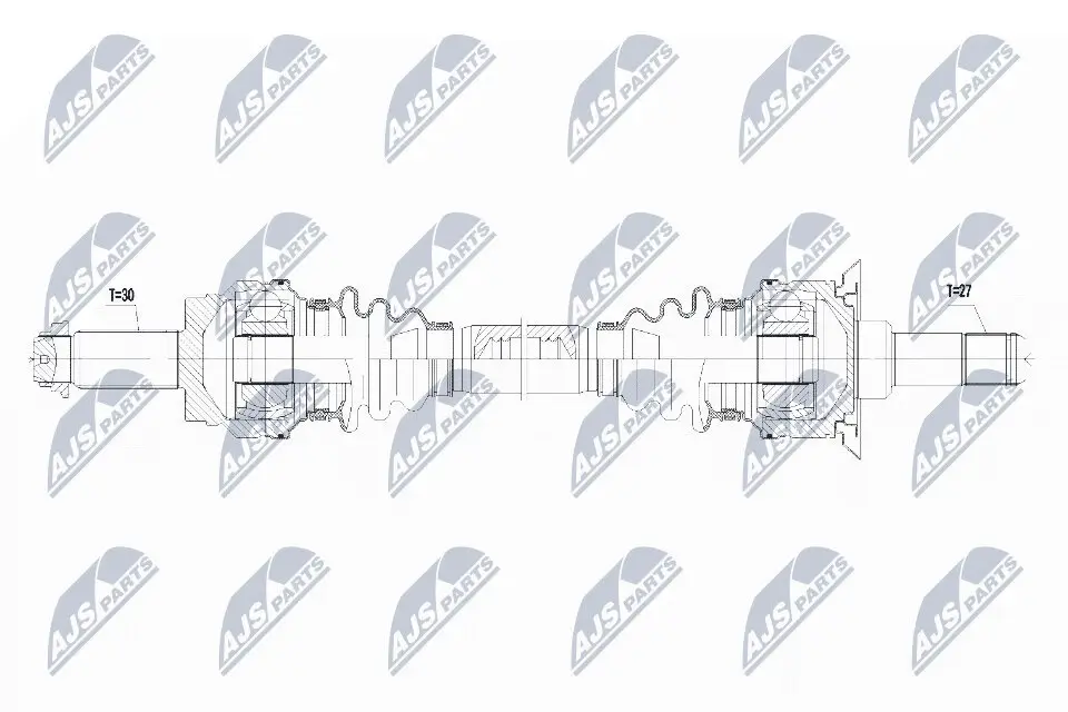 Antriebswelle Hinterachse Hinterachse links Hinterachse rechts NTY NPW-BM-069