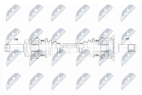Antriebswelle Hinterachse Hinterachse links Hinterachse rechts NTY NPW-BM-069 Bild Antriebswelle Hinterachse Hinterachse links Hinterachse rechts NTY NPW-BM-069