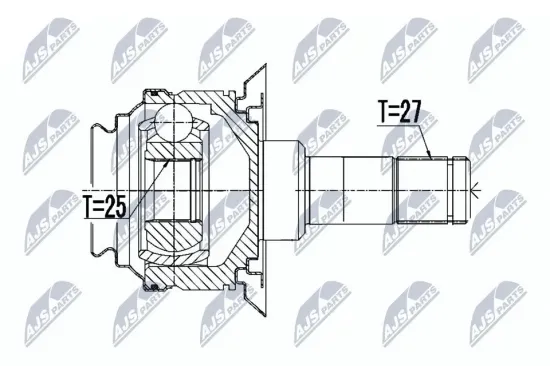 Gelenksatz, Antriebswelle Hinterachse Hinterachse links Hinterachse rechts NTY NPW-BM-070 Bild Gelenksatz, Antriebswelle Hinterachse Hinterachse links Hinterachse rechts NTY NPW-BM-070