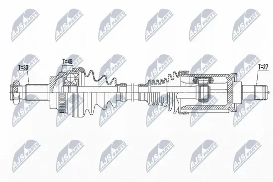 Antriebswelle Vorderachse links NTY NPW-BM-081 Bild Antriebswelle Vorderachse links NTY NPW-BM-081