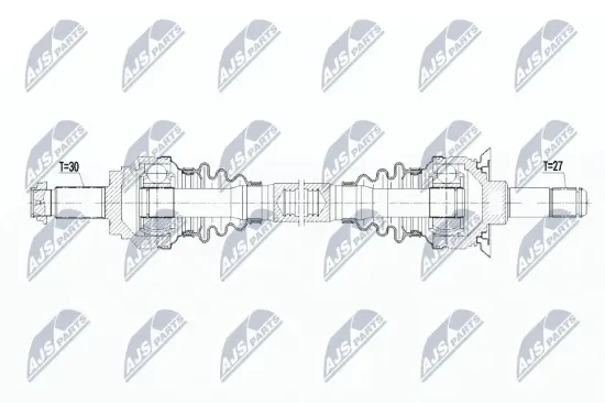 Antriebswelle Hinterachse rechts NTY NPW-BM-087 Bild Antriebswelle Hinterachse rechts NTY NPW-BM-087
