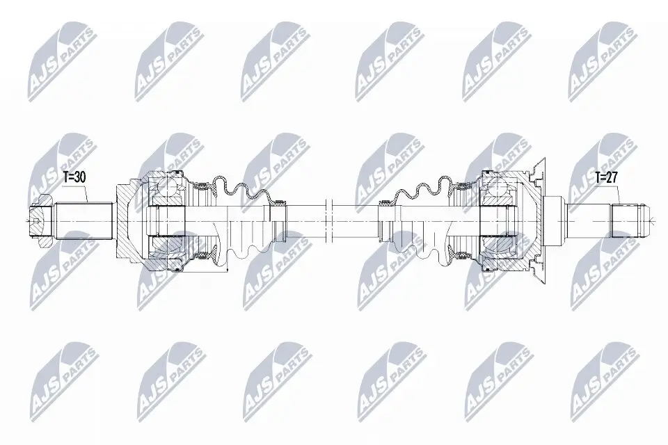 Antriebswelle Hinterachse rechts NTY NPW-BM-097