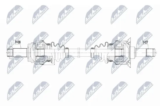 Antriebswelle Hinterachse rechts NTY NPW-BM-097 Bild Antriebswelle Hinterachse rechts NTY NPW-BM-097