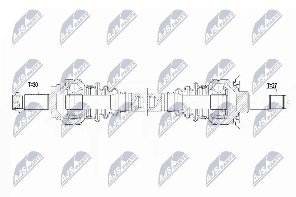 Antriebswelle Hinterachse links NTY NPW-BM-101