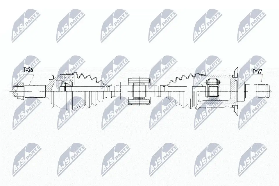 Antriebswelle Hinterachse rechts NTY NPW-BM-105