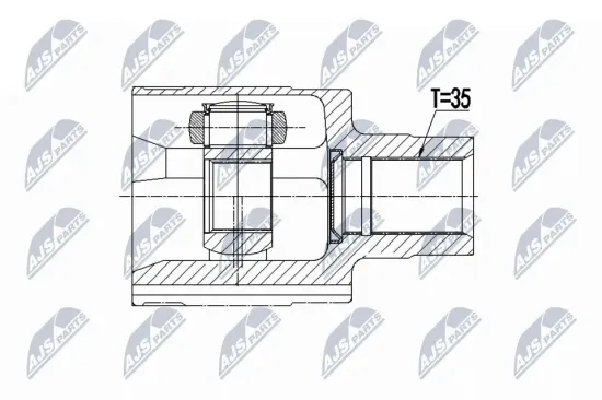 Gelenksatz, Antriebswelle Vorderachse rechts NTY NPW-BM-122 Bild Gelenksatz, Antriebswelle Vorderachse rechts NTY NPW-BM-122