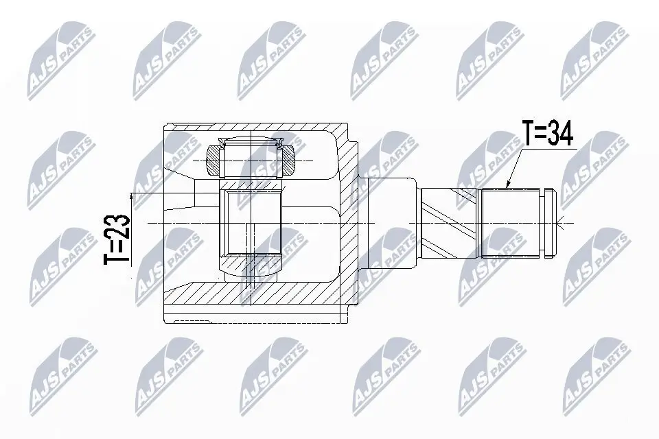Gelenksatz, Antriebswelle Vorderachse links NTY NPW-BM-124