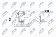 Gelenksatz, Antriebswelle Vorderachse links NTY NPW-BM-124