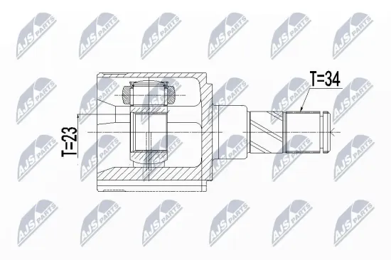 Gelenksatz, Antriebswelle Vorderachse links NTY NPW-BM-124 Bild Gelenksatz, Antriebswelle Vorderachse links NTY NPW-BM-124