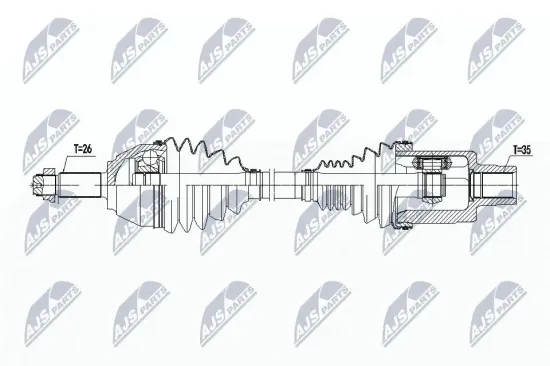 Antriebswelle Vorderachse rechts NTY NPW-BM-135 Bild Antriebswelle Vorderachse rechts NTY NPW-BM-135