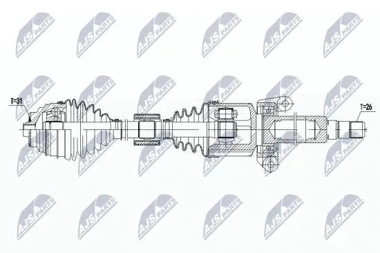 Antriebswelle Vorderachse rechts NTY NPW-BM-141 Bild Antriebswelle Vorderachse rechts NTY NPW-BM-141