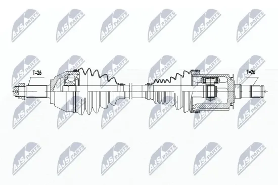 Antriebswelle Vorderachse links NTY NPW-BM-143 Bild Antriebswelle Vorderachse links NTY NPW-BM-143