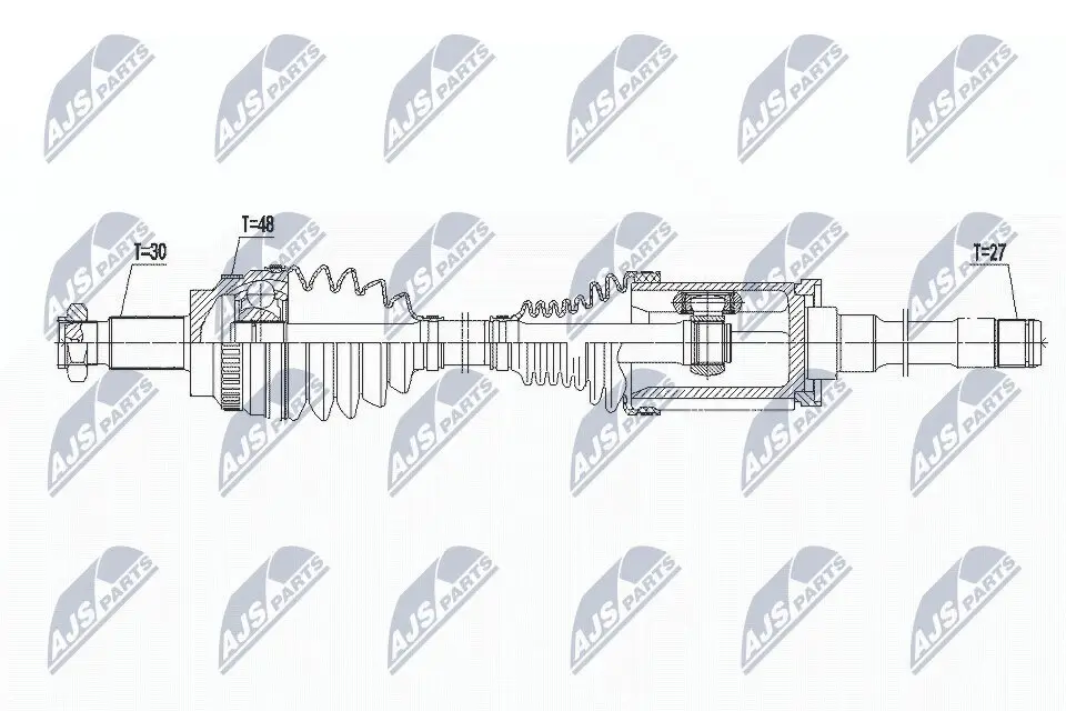 Antriebswelle Vorderachse rechts NTY NPW-BM-145