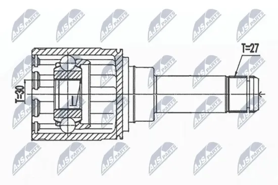 Gelenksatz, Antriebswelle Hinterachse links Hinterachse rechts NTY NPW-BM-146 Bild Gelenksatz, Antriebswelle Hinterachse links Hinterachse rechts NTY NPW-BM-146