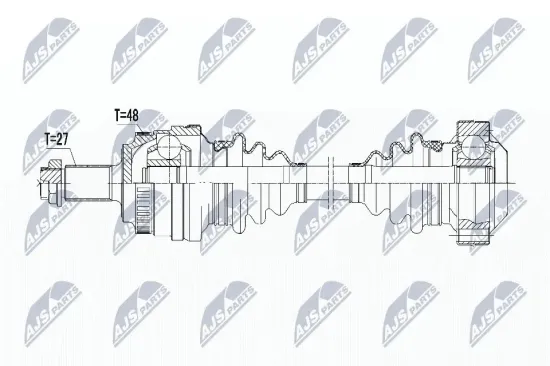 Antriebswelle Hinterachse links NTY NPW-BM-147 Bild Antriebswelle Hinterachse links NTY NPW-BM-147