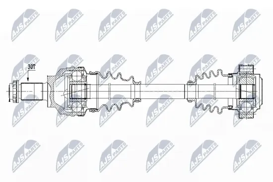 Antriebswelle Hinterachse Hinterachse links Hinterachse rechts NTY NPW-BM-150 Bild Antriebswelle Hinterachse Hinterachse links Hinterachse rechts NTY NPW-BM-150