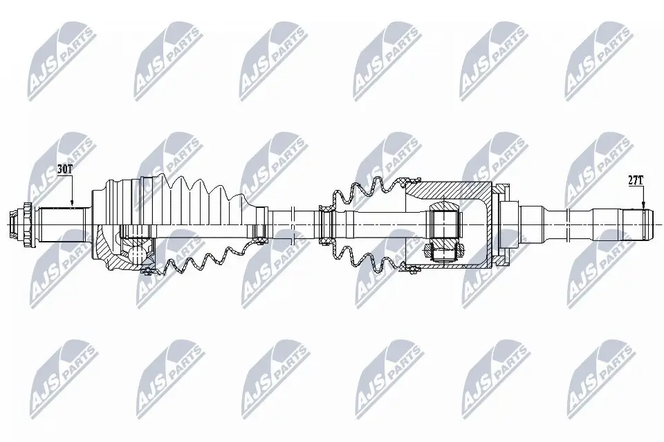 Antriebswelle Vorderachse rechts NTY NPW-BM-152