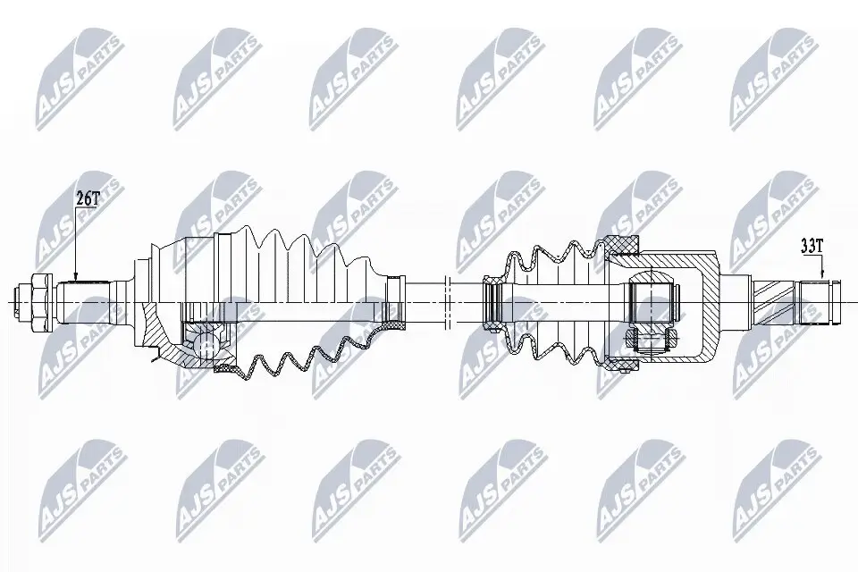 Antriebswelle Hinterachse rechts NTY NPW-BM-155