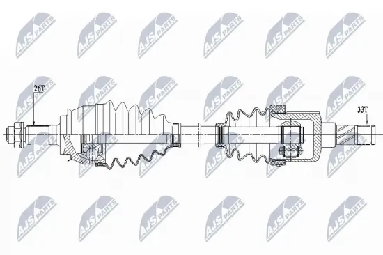 Antriebswelle Hinterachse rechts NTY NPW-BM-155 Bild Antriebswelle Hinterachse rechts NTY NPW-BM-155